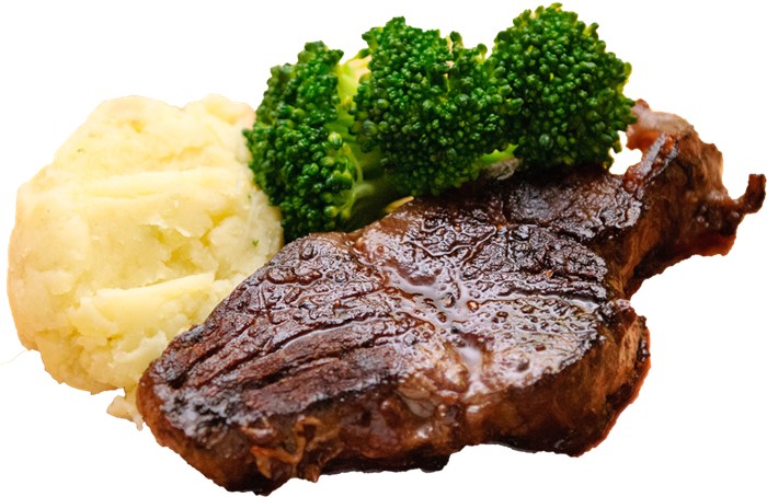 Raw steak cutout